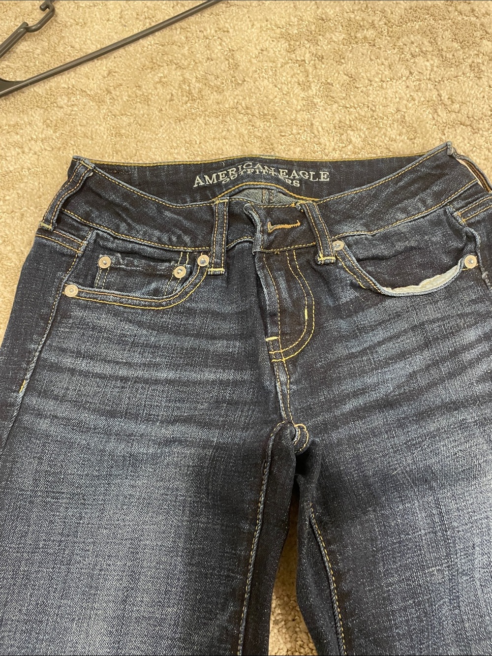American Eagle Outfitters Dark Indigo Flared Jeans - Women's - Picture 3 of 7